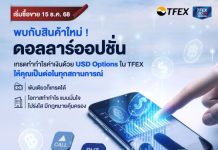 TFEX เปิดซื้อขาย USD/THB Options เครื่องมือใหม่ใช้จัดการค่าเงิน เริ่ม 15 ธ.ค.
